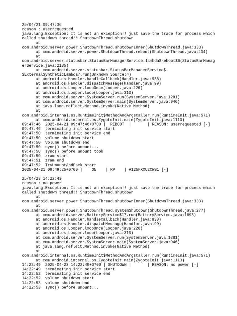 Android Shutdown Log Analysis | PDF | Software | Embedded Linux ...