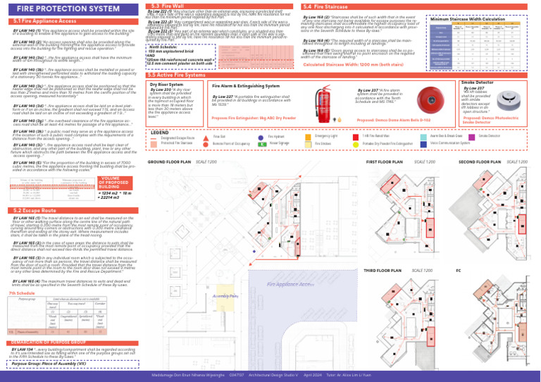 Fire System | PDF | Stairs | Wall