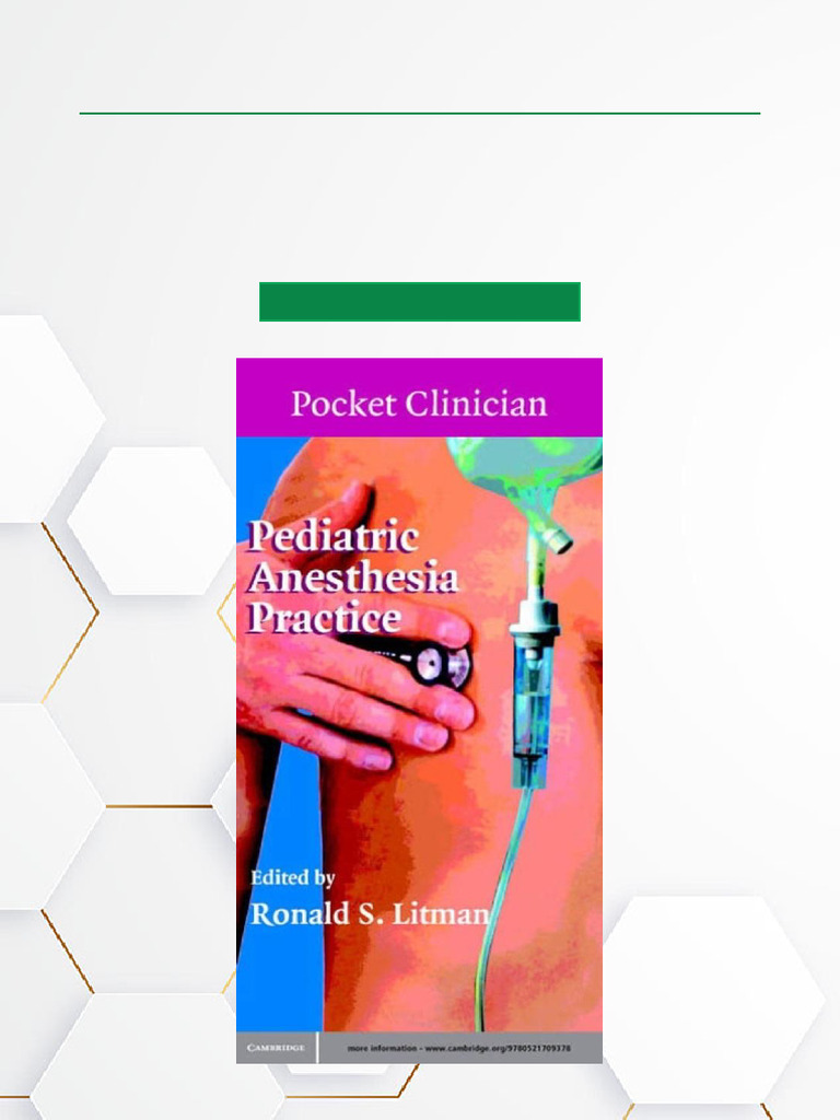 Pediatric Anesthesia Practice Guide | PDF | Anesthesia | Diseases And ...