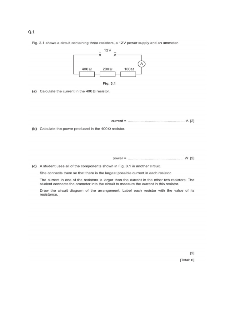 GCE O Level Physics Chapter 19 DC Circuit | PDF