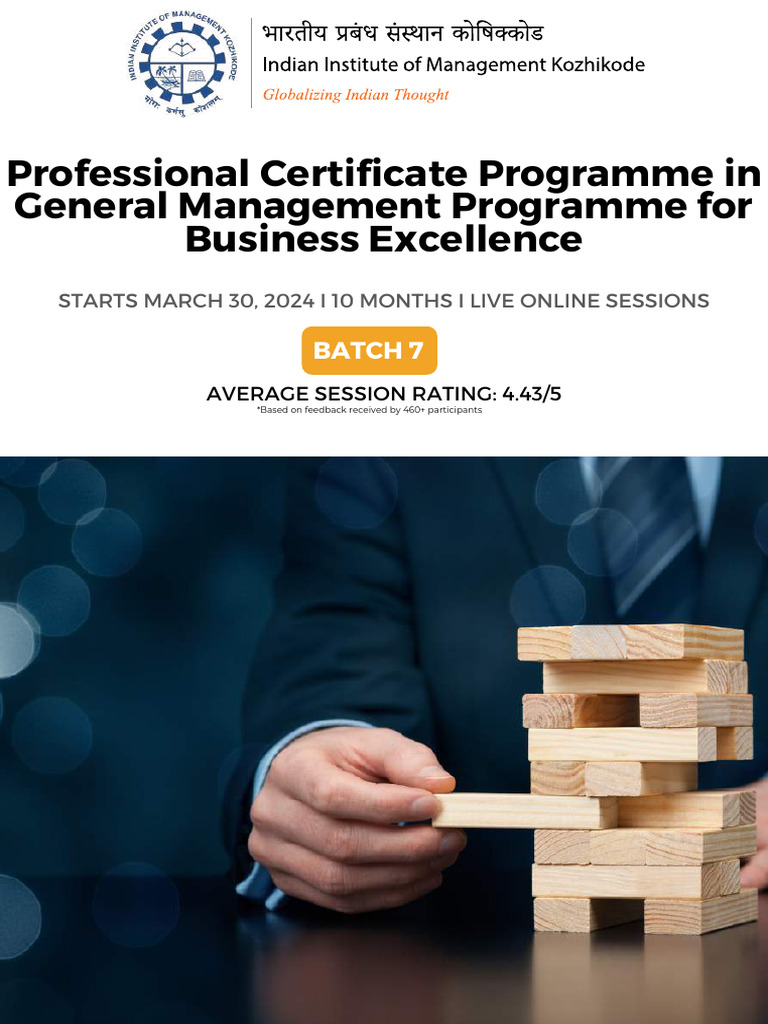 IIM Kozhikode General Management Course | PDF | Business