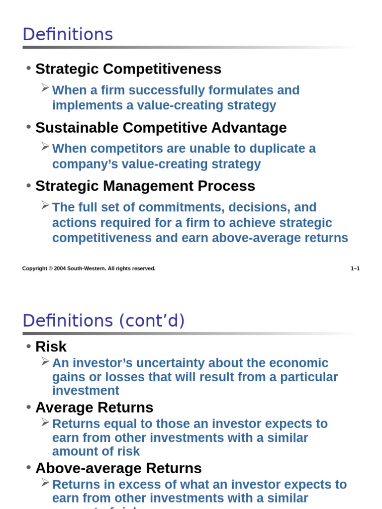 Chap1-Strategic Management Overview | PDF | Strategic Management ...