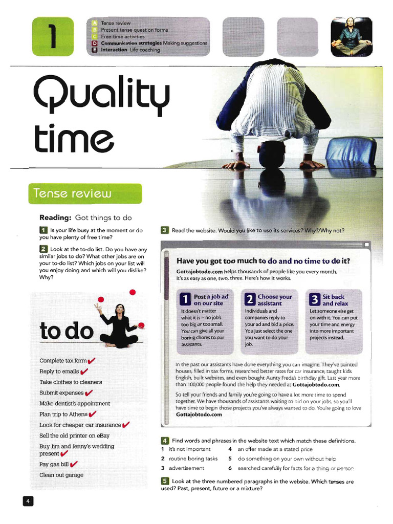 Unit 1 Quality Time | PDF