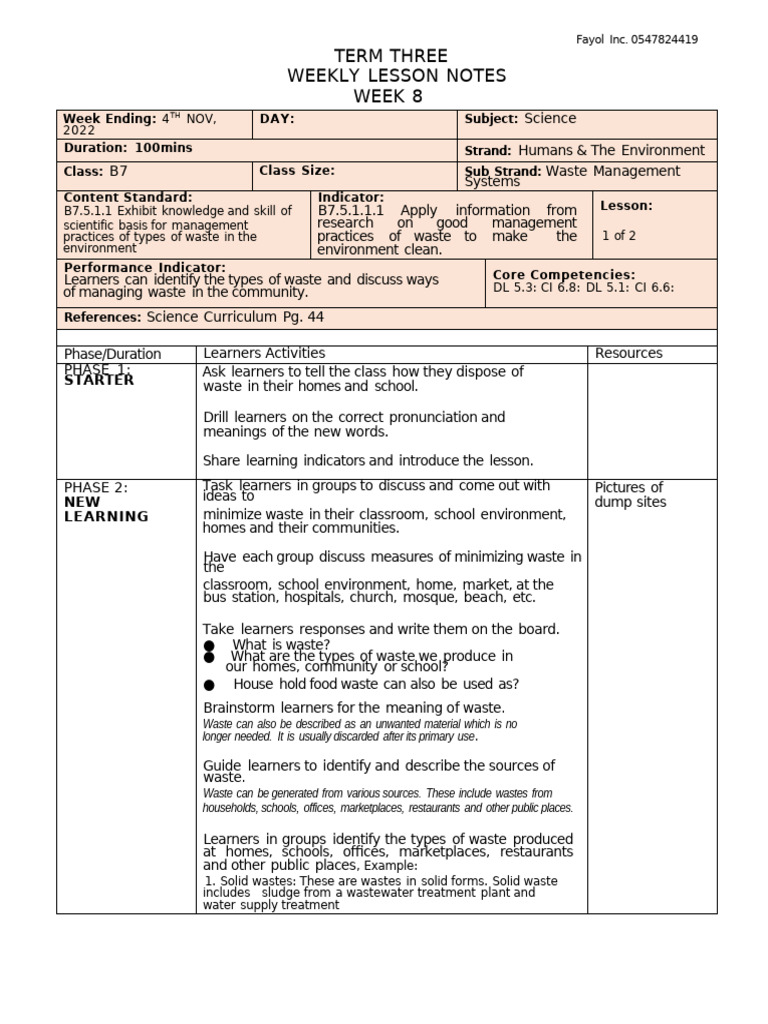 Waste Management for Primary 6 Students | PDF | Waste | Biodegradation
