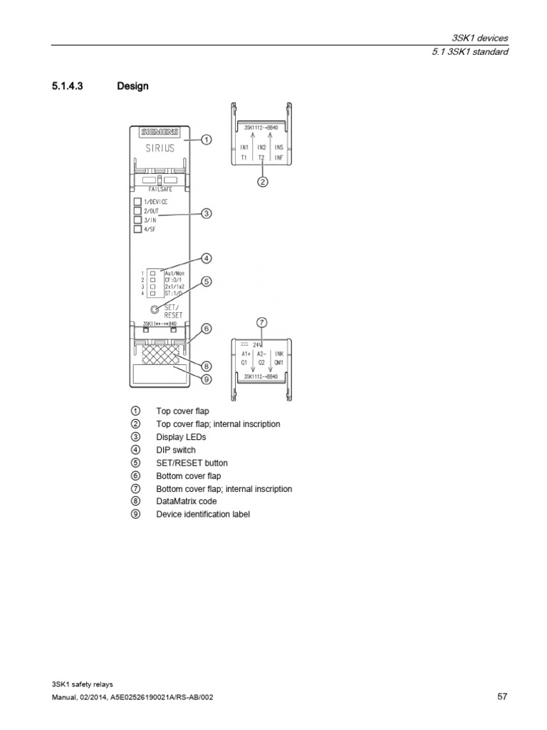 3SK1 Safety Relay Design Manual | PDF | Relay | Electrical Engineering