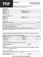 Medical Declaration Form TG 23 | PDF | Health Care