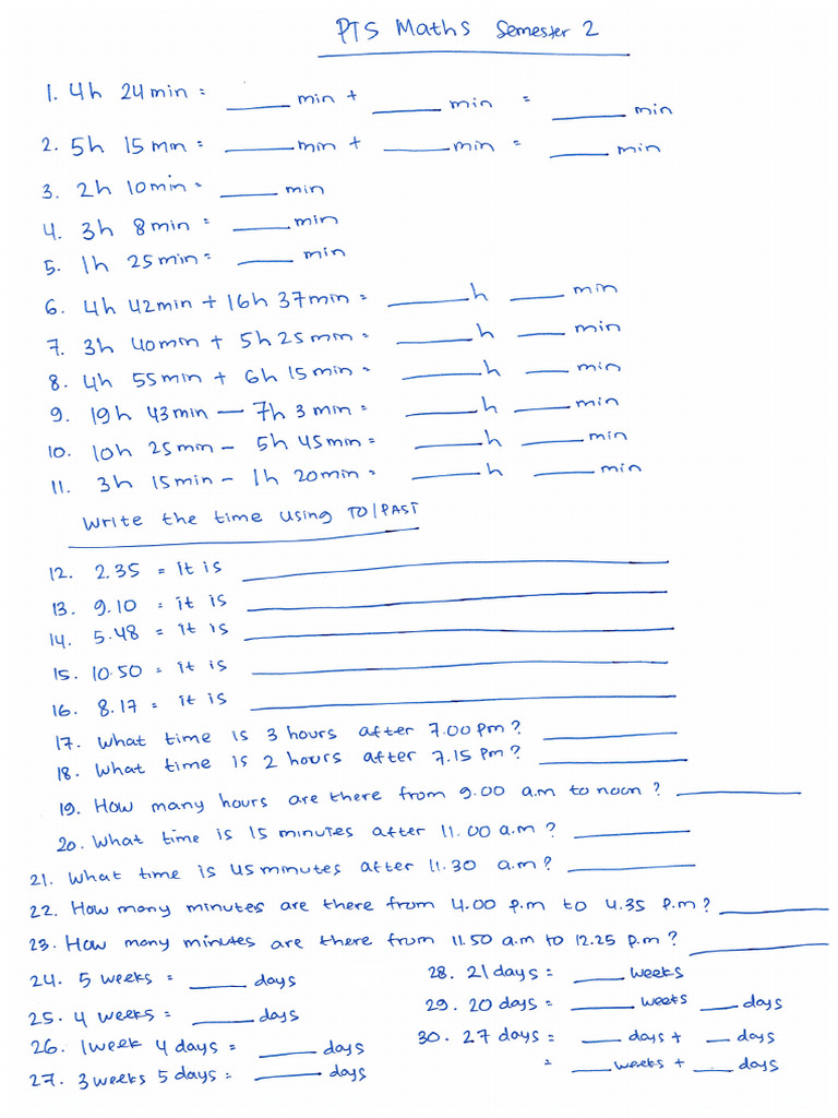 Pts Maths Semester 2 | PDF