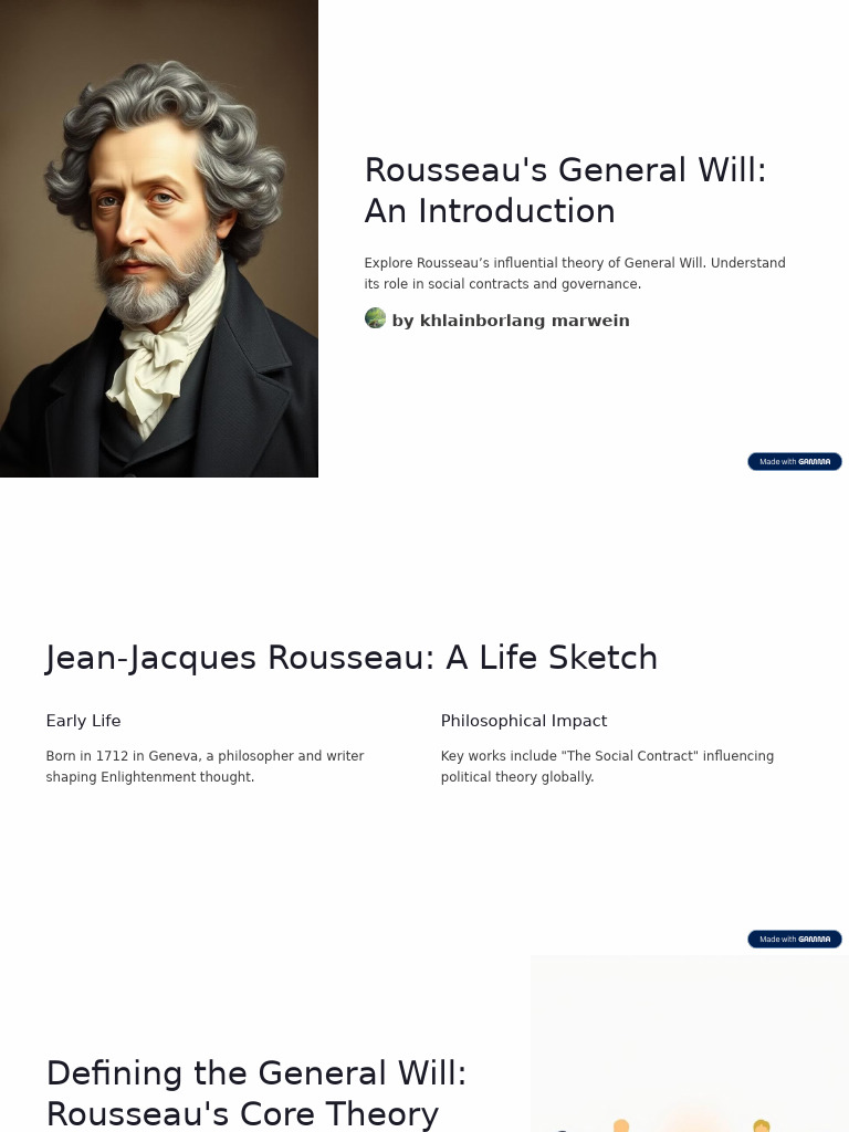 Rousseau's General Will Explained | PDF | Social Contract | Jean ...