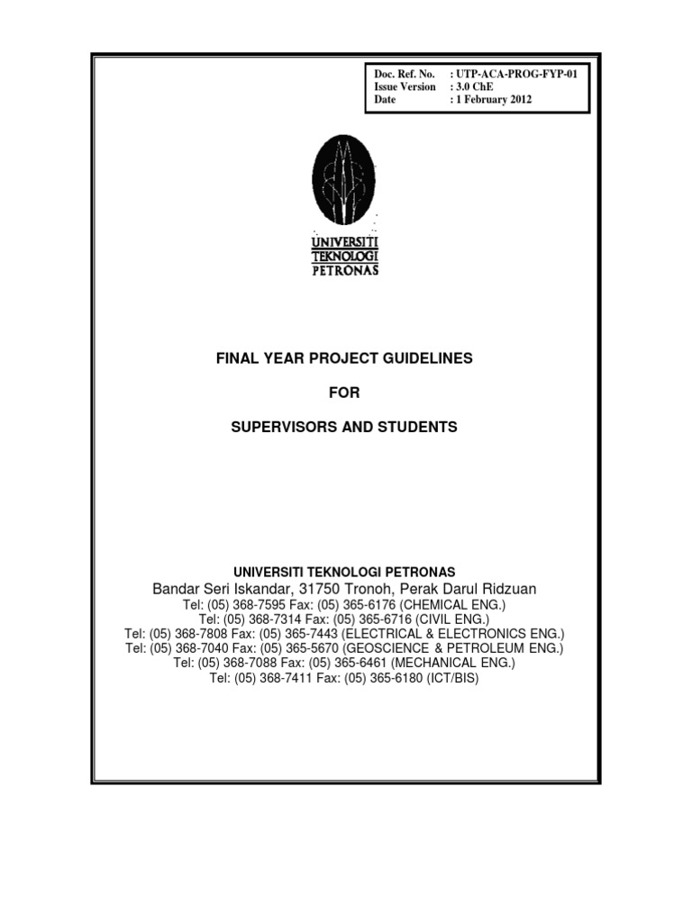 Fyp Guidelines 2012 Master | PDF | Thesis | Plagiarism