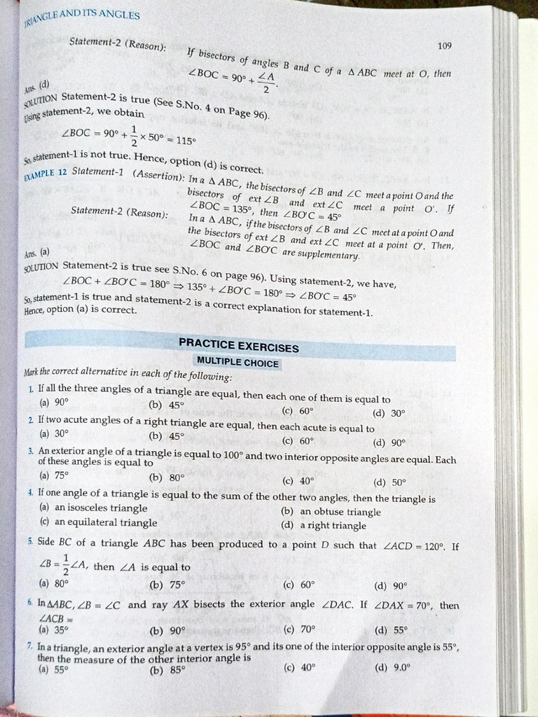 MCQ - Triangle (G-9) | PDF
