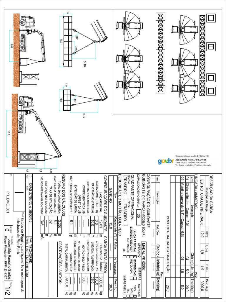 Plano para Montagem de Pipe Rack I Assinado - 25.03.2025 | PDF