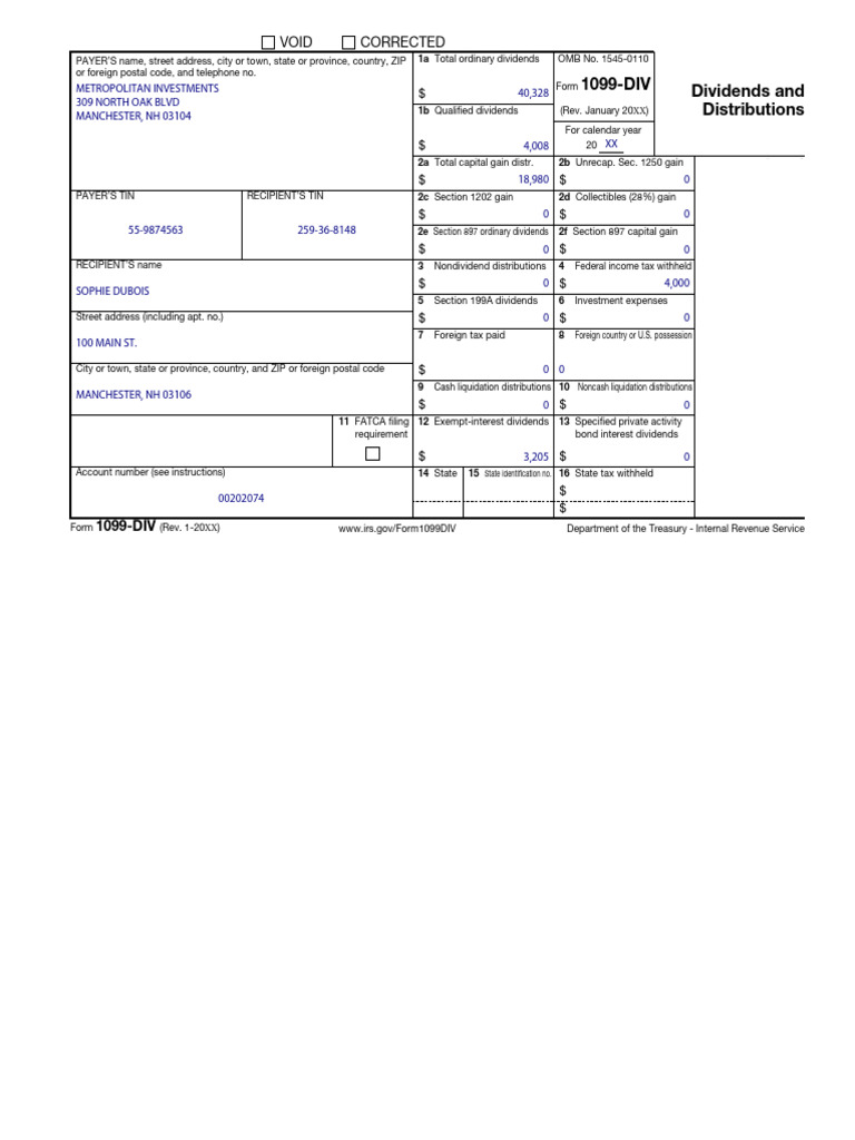 M. Nine Project 1099-DIV | PDF | Dividend | Taxation