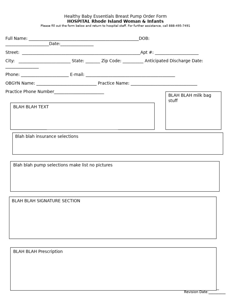 Order form template With RX | PDF