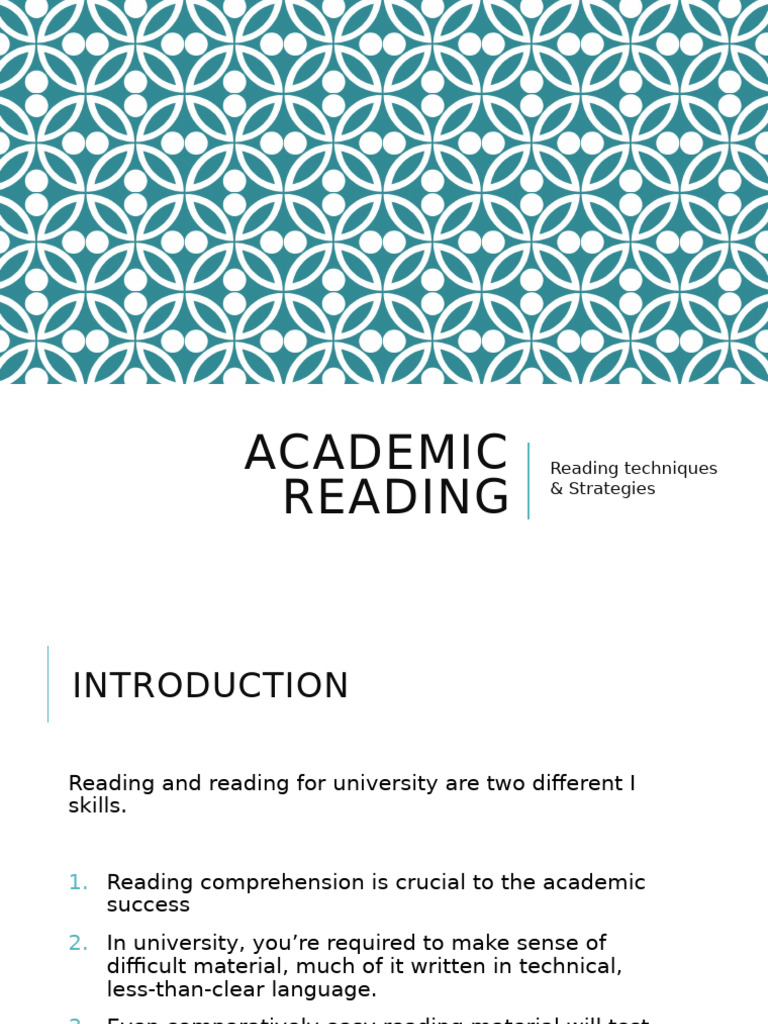 Effective Academic Reading Strategies | PDF | Reading Comprehension ...