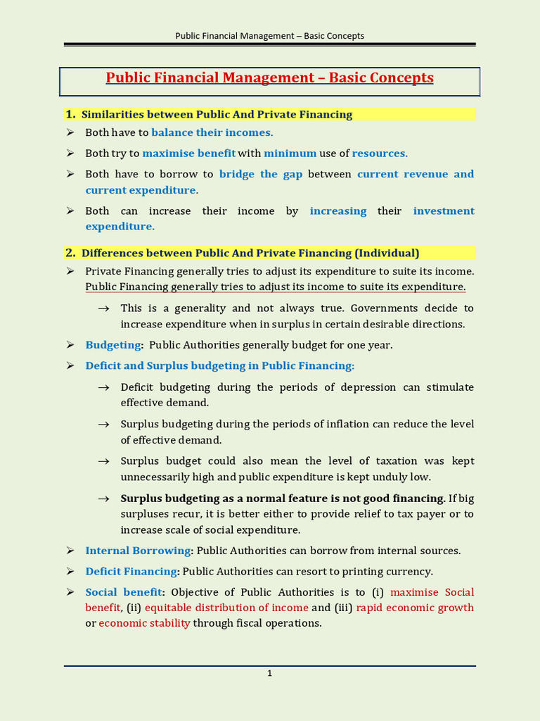 Public Financial Management Insights | PDF | Government Budget Balance ...