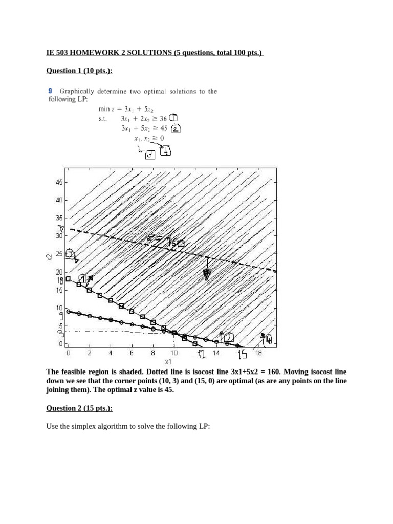 IE 503 Homework 2 Solutions Overview | PDF | Applied Mathematics ...