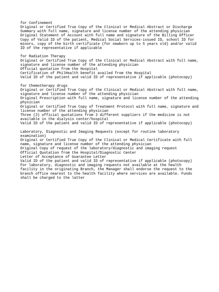 Reqiurements For MAP | PDF