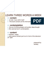 Learn Three Words a Week