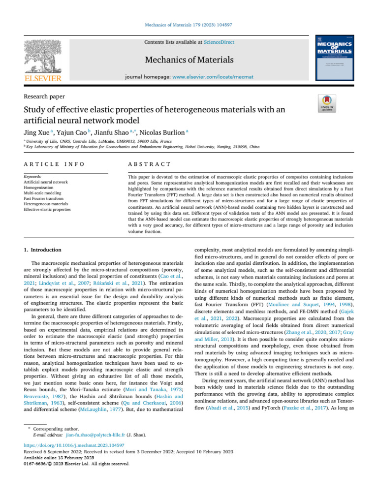 Study of Effective Elastic Properties of Heterogeneous Materials | PDF ...