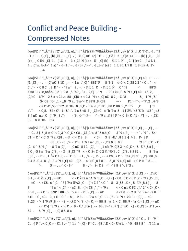Conflict and Peace Building Compressed | PDF