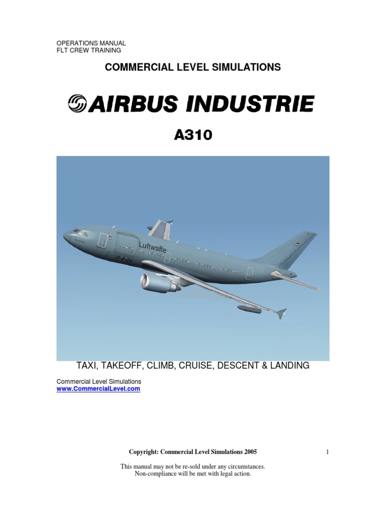 Cls A310 Operations Manual | PDF | Takeoff | Flap (Aeronautics)