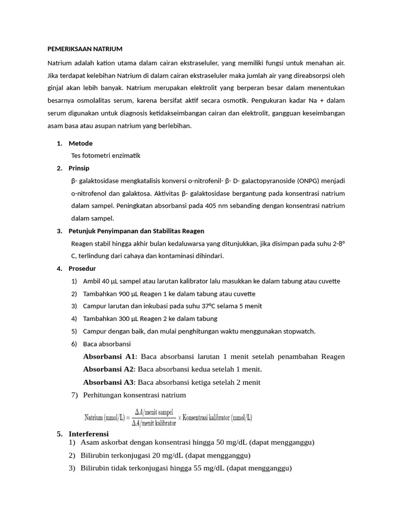 Pemeriksaan Natrium Pdf