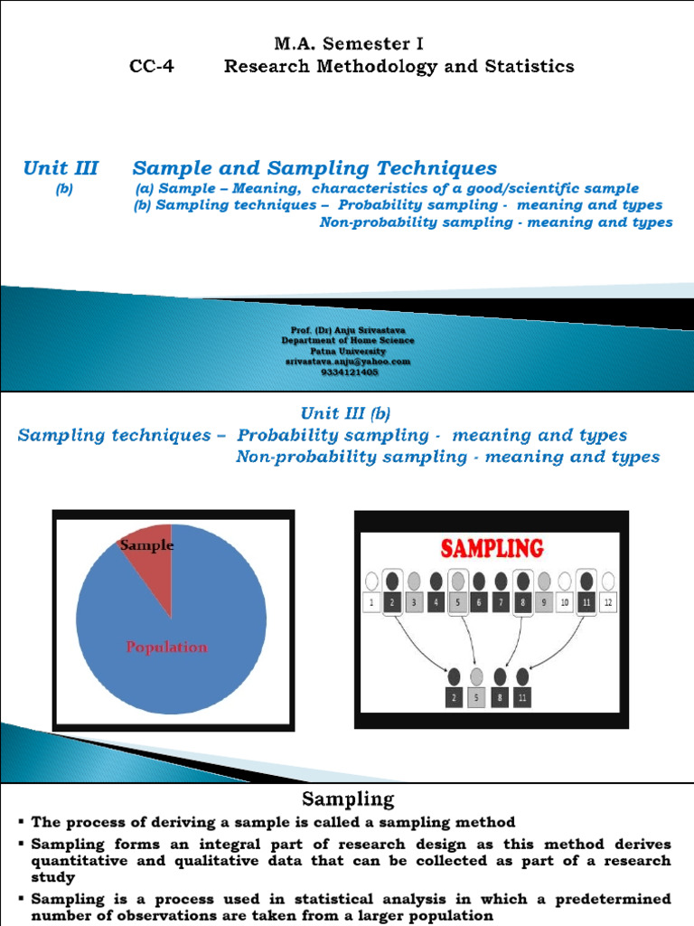 Sampling Techniques in Research Methods | PDF | Sampling (Statistics ...