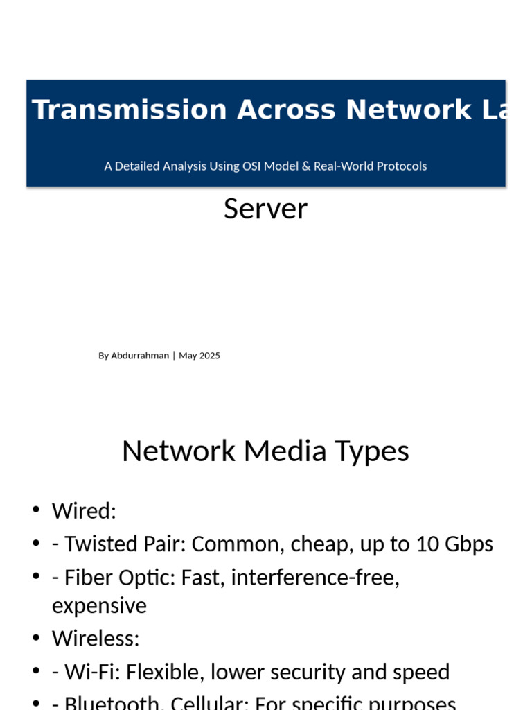 Data Transmission Network Layers With Cover | PDF