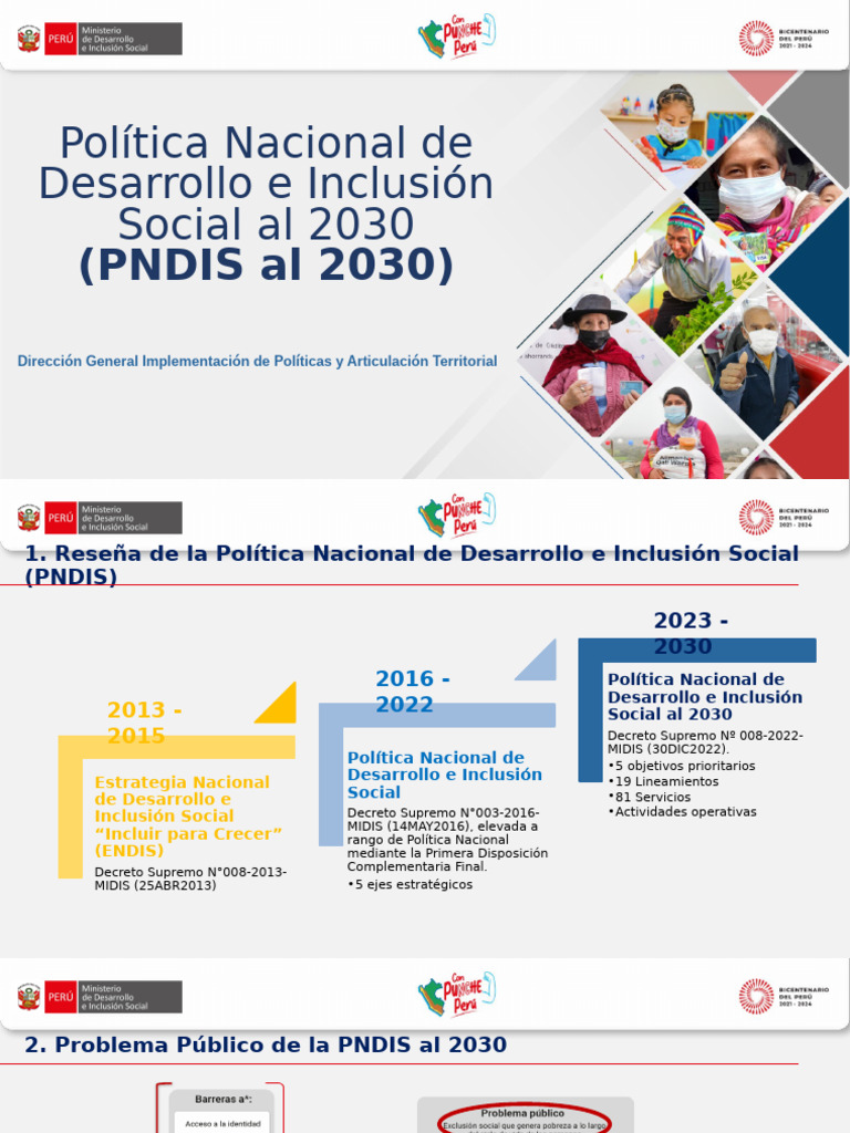 PNDIS Al 2030 Resumido | PDF | Exclusión social | Desarrollo infantil