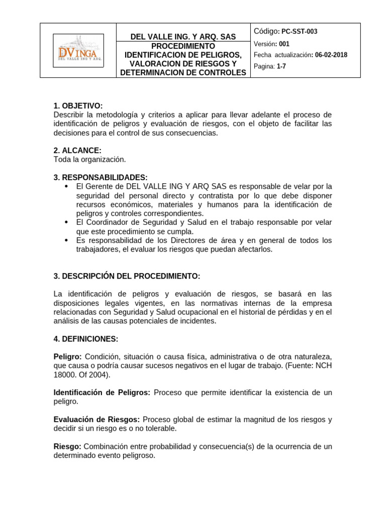 Identificación y Control de Riesgos Laborales | PDF | Riesgo ...