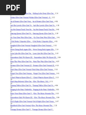 Glee Songs Glee Tv Series Songs