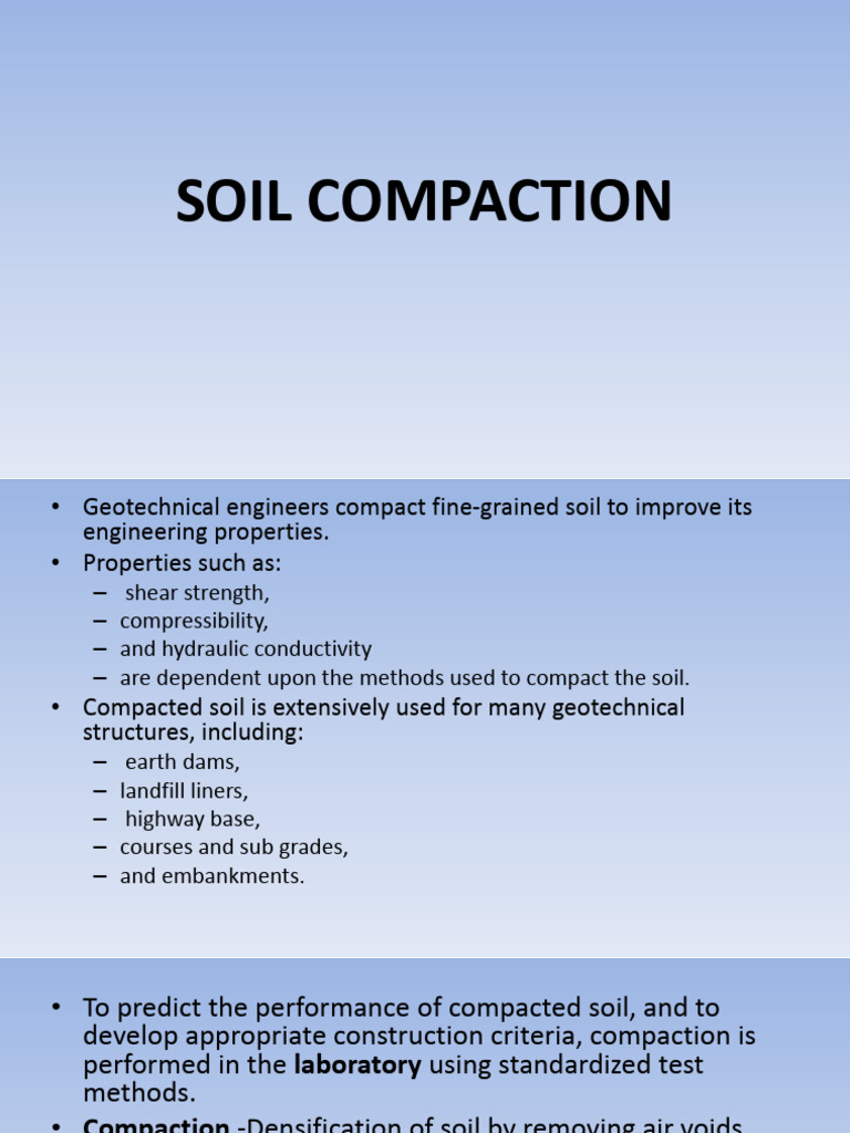 Soil Compaction Techniques and Tests | PDF | Density | Soil