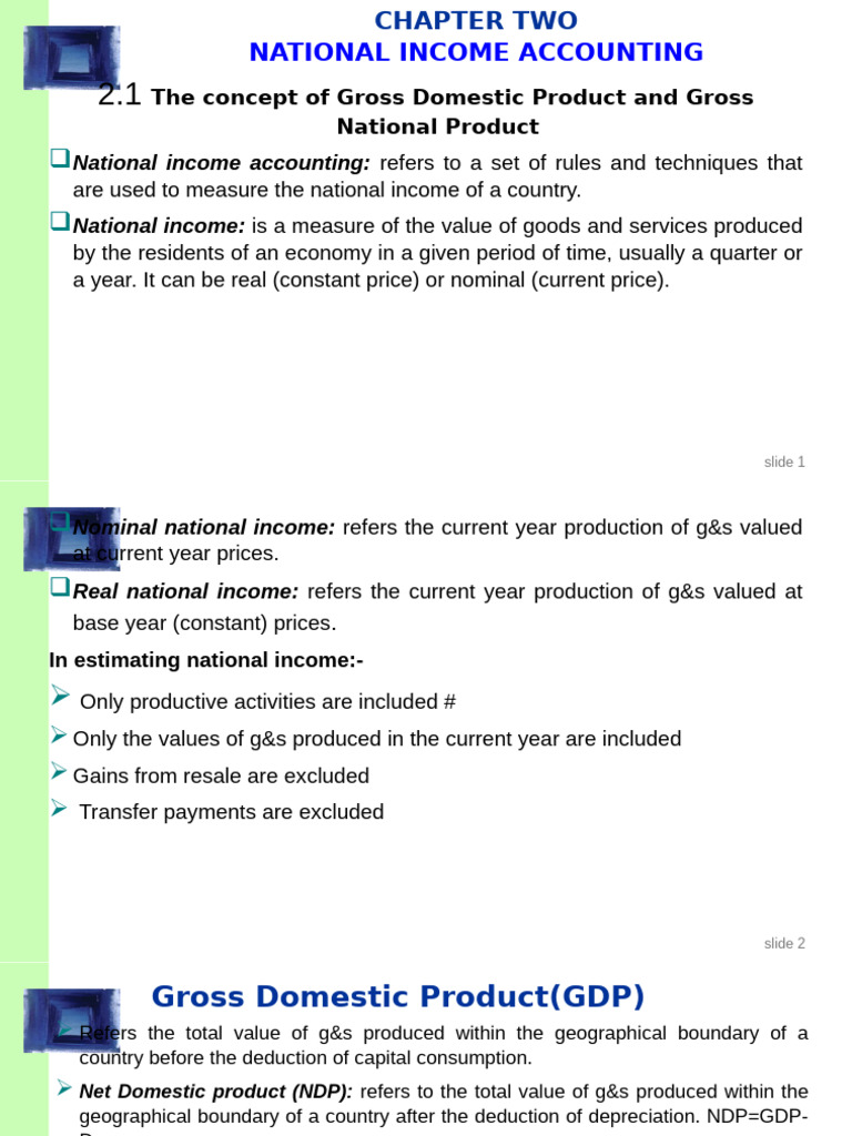 Chapter 2 National Income ACFN | PDF | Inflation | Unemployment