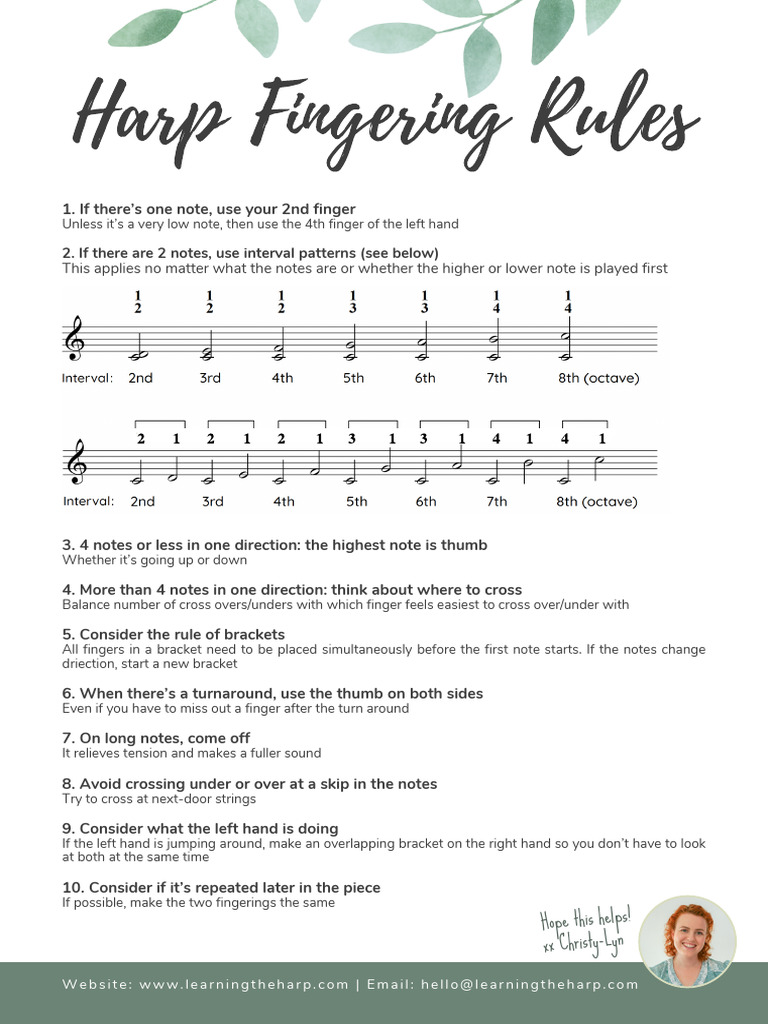 Harp Fingering Techniques Explained | PDF