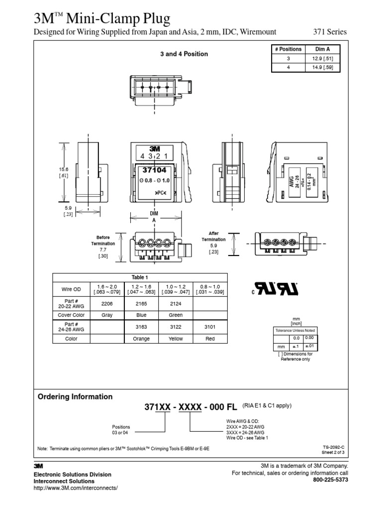 Designed For Wiring Supplied From Japan and Asia, 2 MM, IDC, Wiremount ...