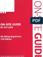 On-SITE GUIDE BS 7671 2008 IEE Wiring Regulations 17th Edition