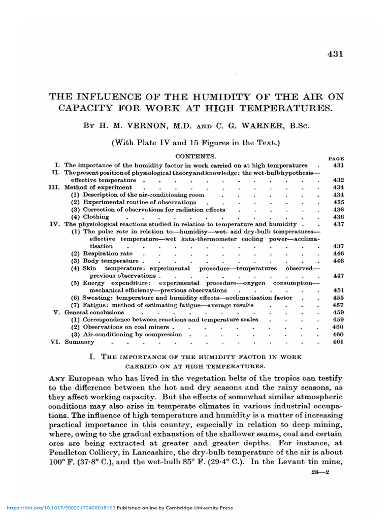 Humidity's Impact on Work Capacity | PDF | Humidity | Thermometer