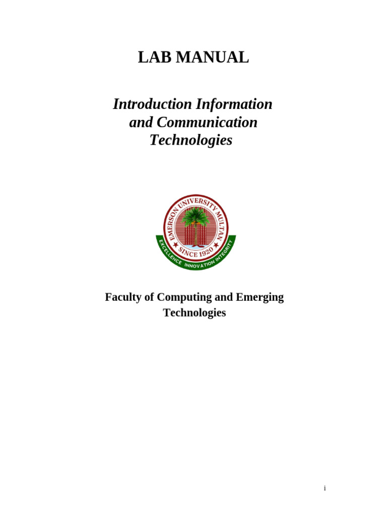 Introduction Information and Communication Technologies | PDF ...