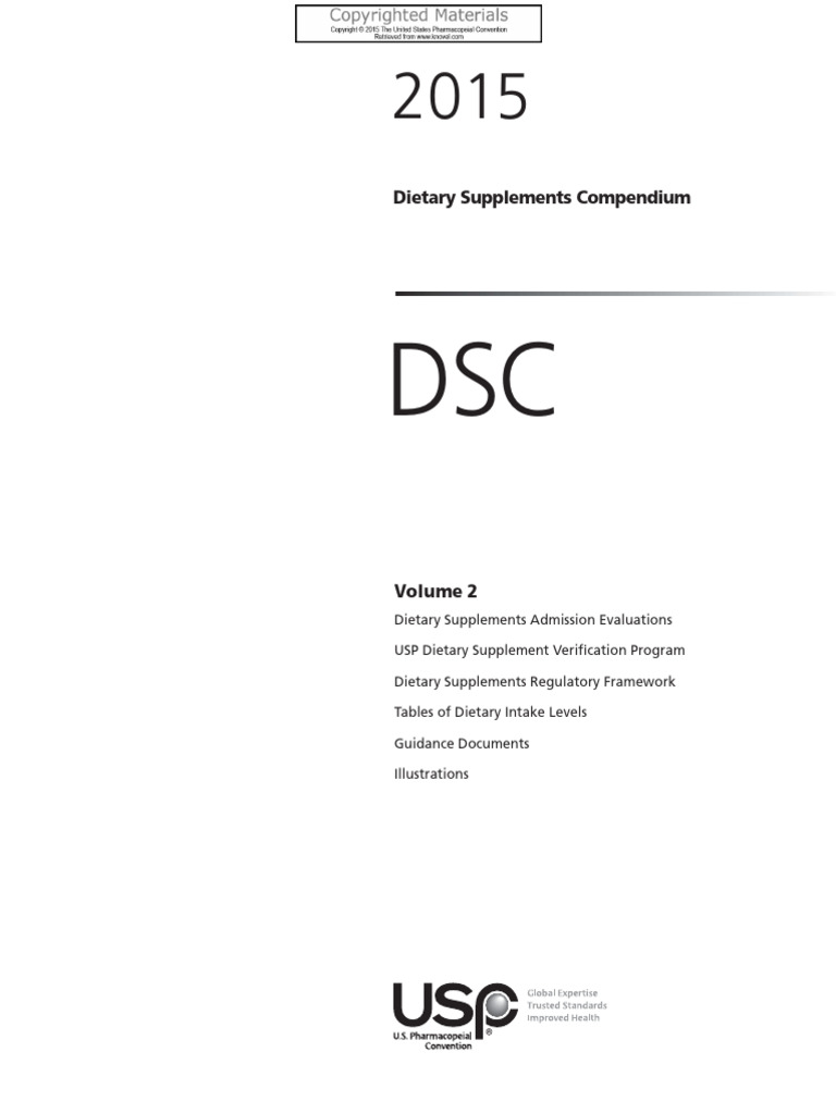 2015 Dietary Supplements Compendium | PDF