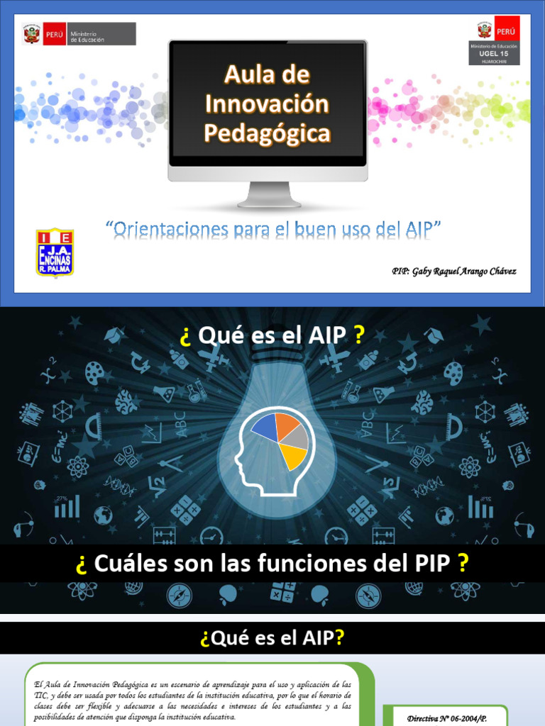 Uso Efectivo del Aula de Innovación Pedagógica | PDF | Salón de clases ...