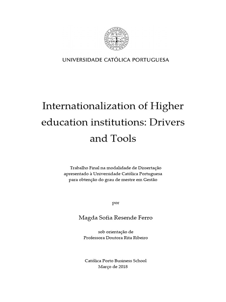 Internationalization in Higher Education | PDF | Internationalization