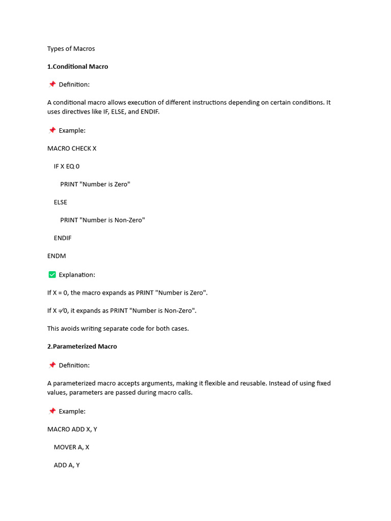 Types of Macros Explained | PDF