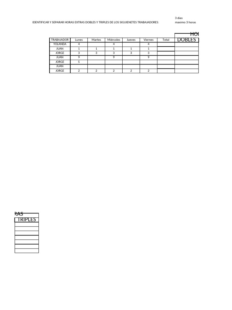 Cálculo de Horas Extras y Salarios | PDF | Labor | Sueldos y salarios