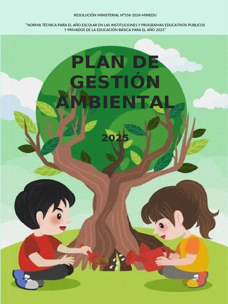 Plan de Gestión Ambiental Escolar 2025 | PDF | Sustentabilidad ...