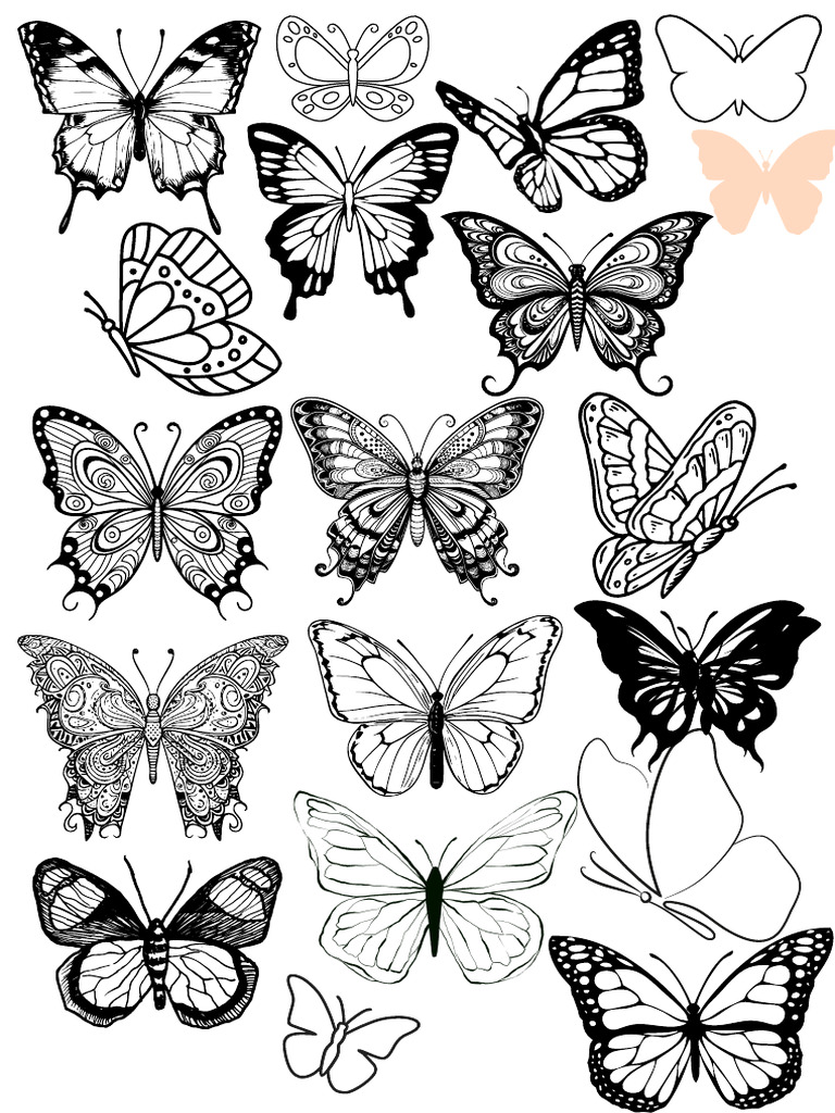 Malvorlage Schmetterlinge | PDF