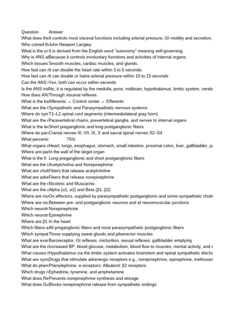 Understanding the Autonomic Nervous System | PDF | Acetylcholine ...