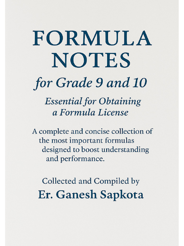Formula License Notes | PDF