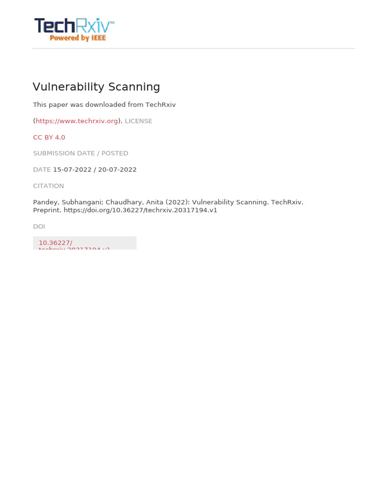 Vulnerability - Scanning PPT Ke Liye | PDF | Computer Security | Security