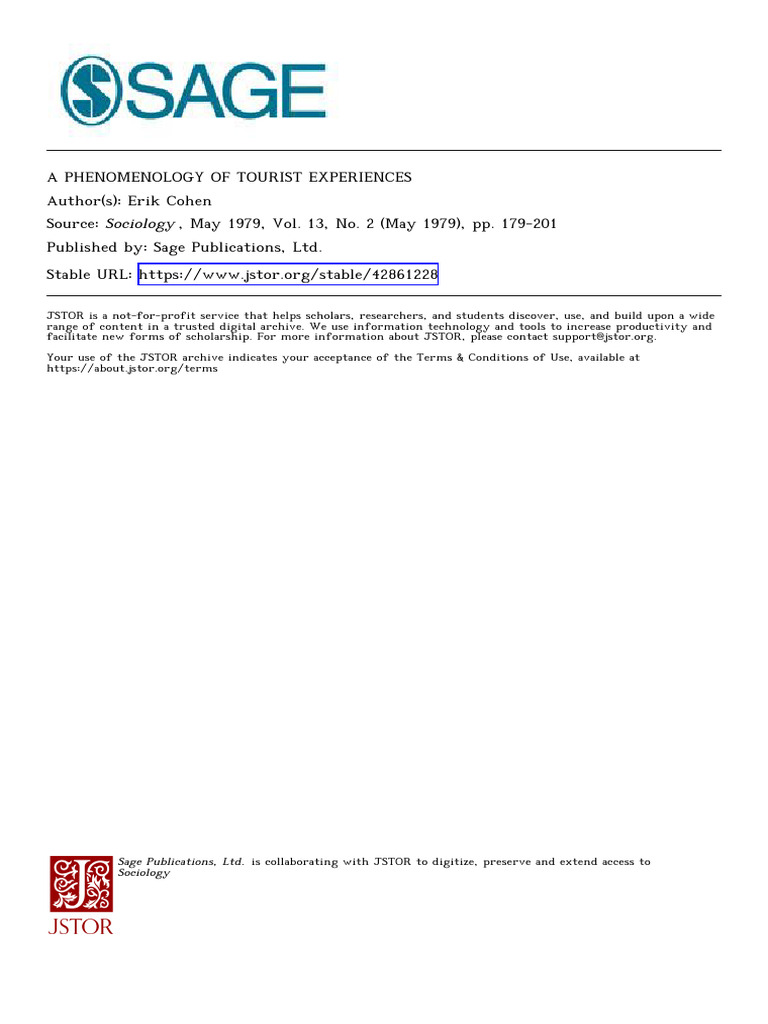 Types of Tourist Experiences Explained | PDF | Authenticity (Philosophy ...