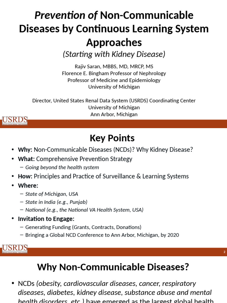 NCD Prevention Strategies for Kidney Health | PDF | Non Communicable ...